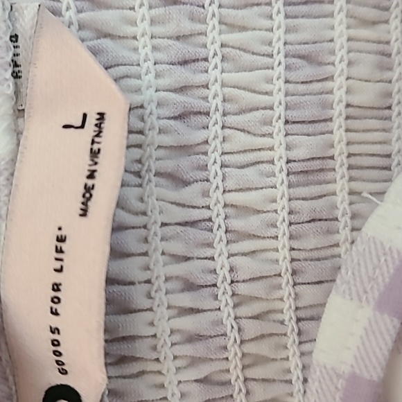 SO BRAND WOMENS JUNIOR PURPLE AND WHITE SMOCKING SUMMER TANK TOP SIZE LARGE - Picture 6 of 12